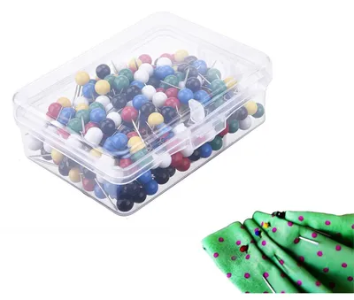 200 bunte Stecknadeln, 15 mm, runde Köpfe, Näh- und Bastelnadeln