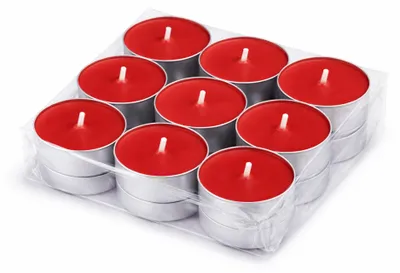Produktbild von Duft-Teelichter 18er Pack – Duft Cranberry, ca. 4 Stunden Brenndauer, Teelicht Kerzen aus Wachs, rund Ø 4 cm, hergestellt in der EU, für Indoor & Outdoor