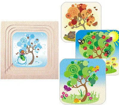 Obrázok produktu pre Hess Drevené puzzle Ročné obdobia