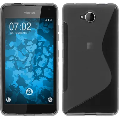 Produktbild von PhoneNatic Case kompatibel mit Microsoft Lumia 650 - grau Silikon Hülle S-Style Cover