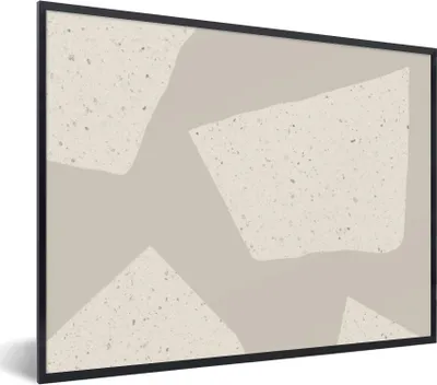 Produktbild von MuchoWow® Gerahmtes Poster Terrazzo - Abstrakt - Pastell - Muster 80x60 cm - Poster mit Schwarzem Bilderrahmen Wandposter Rahmen Foto Bilder - Schwarzem - Mit Gestell