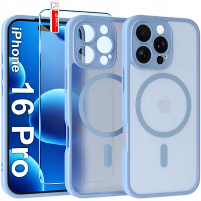Zdjęcie produktu dla Etui Magnetyczne Matowe Do Iphone 16 Pro |Do Magsafe Trwałe + Szkło