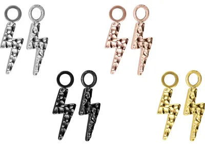 Produktbild von Titan Anhänger für Clicker BLITZ + GEHÄMMERTE STRUKTUR