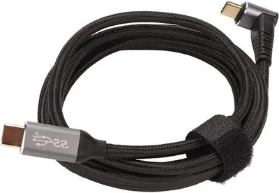 Obrázek produktu pro 90° 100 W USB-C kabel, pravoúhlý, typ C, PD, kabel pro rychlé nabíjení, 4K 60 Hz, 3.1 Gen2, 150 cm
