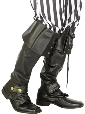 Produktbild von Smiffys Piraten-Überschuhe, Schwarz, Deluxe