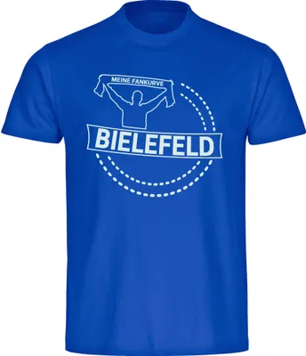 Produktbild von multifanshop Herren T-Shirt - Bielefeld - Meine Fankurve, blau, Größe 3XL