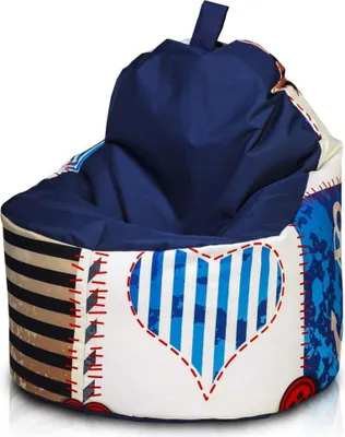 Produktbild von Ecopuf - Sitzsack Bean Bag Innen & Außen, 75 x 70 cm, Yoko Modern Muster Dg41-nc8