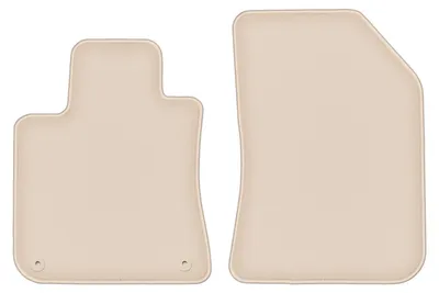 Produktbild von DURBAN Beige Velours-Fußmatten vorne für Peugeot 308 II Schrägheck (2013-)