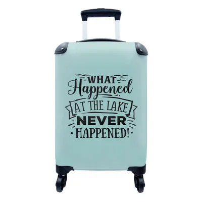 Produktbild von MuchoWow® Koffer Handgepäck Trolley Rollkoffer Kleine Reisekoffer mit 4 Rollen - Sprichwörter - Sommer - Mehr - Cabin Size < 55x40x23 cm & 55x40x20 cm - Fotokoffer - Kabinenkoffer - Boardgepäck - Reise-Box - Reisekoffer - Reisegepäck - Koffer mit Bild - Trolley für Kinder