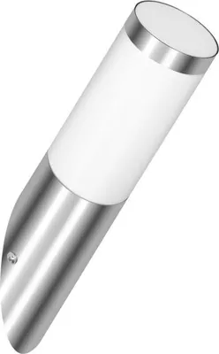 Image de EDERA Applique murale, lampe de jardin, E27, IP44, inclinée, inox
