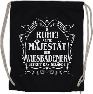 Produktbild von Urban Backwoods Seine Majestät Der Wiebadener, Turnbeutel, Farbe: Schwarz