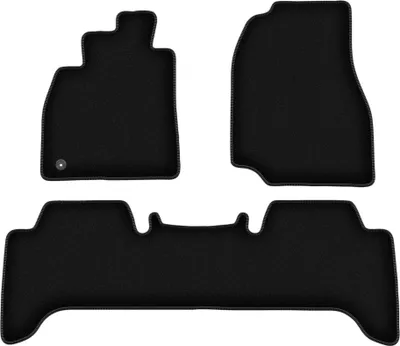 Zdjęcie produktu dla Dywaniki welurowe do Toyota Land Cruiser J100 terenowy (1998-2007) - czarne dywaniki samochodowe BASIC komplet (4 szt.)