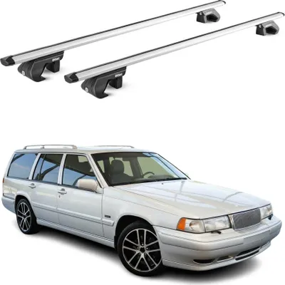 Produktbild von Dachträger Grundtäger für Volvo 940 1990-1998 5 tür 90kg Alu Silber 2tlg ABE