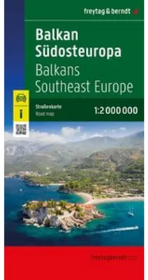 Obrázek produktu pro Mapa silnic Balkán – jihovýchodní Evropa, vydavatelství freytag & berndt, měřítko 1:2 000 000.