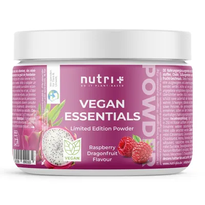 Produktbild von nutri+ Vegan Essentials Pulver - veganer Nährstoffkomplex Dragonfruit - 250 g