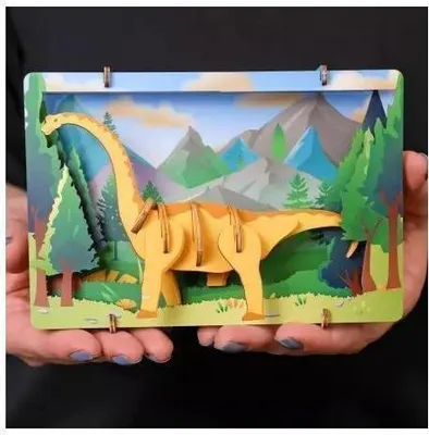 Immagine prodotto di EscapeWelt Puzzle 3D in legno Brontosauro