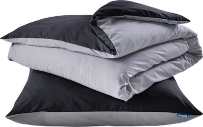 Produktbild von Bettwäsche Set Microsatin »Berlin« BxL 135x200 cm Schwarz Grau Kissenbezug Bettbezug Reißverschluss Hautfreundlich 202090