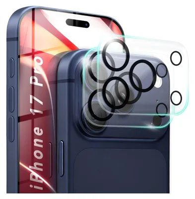 Produktbild von 2x Kamera Schutzglas "Focus.X2 MAX" für Apple iPhone 17 Pro - Anti-Reflex Ringe / Case Friendly / Smart & Robust / Objektiv Glas - Transparent