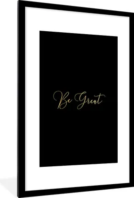 Produktbild von MuchoWow® Gerahmtes Poster Zitate - Zuversicht - Gold - Briefe 60x90 cm - Poster mit Schwarzem Bilderrahmen Wandposter Rahmen Foto Bilder - Dekoration - Wandposter Wohnzimmer - Hochwertig