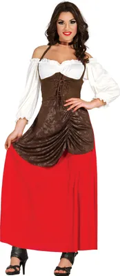 Immagine prodotto di Costume da contadina medievale, taglia: 36 - 38 (S) colore: marrone
