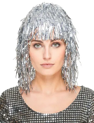 Imagen del producto de Peluca de flequillo plateada para mujer