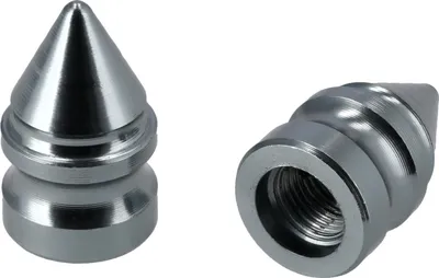 Produktbild von Set: 2x Ventilkappe "Dorn", Titaniumgrau eloxiert