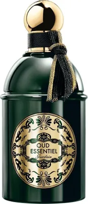 Produktbild von Guerlain Oud Essentiel, Frauen, 125 ml, Nicht nachfüllbare Flasche, Safran, Adlerholzbaum, Zedernholz, Rose, Guajak-Holz, Weihrauch, Leder