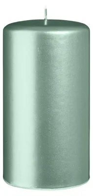 Produktbild von Stumpenkerzen Metallic Matt Candy Green 150 x Ø 80 mm, 6 Stück