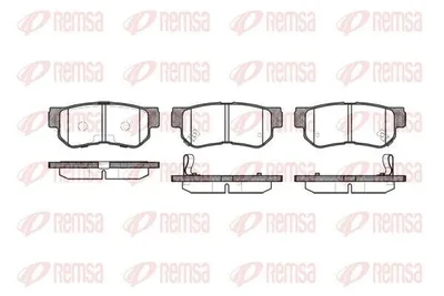 Produktbild von REMSA Bremsbeläge Satz Hinten Bremsklötze für HYUNDAI GETZ (TB) 0746.12
