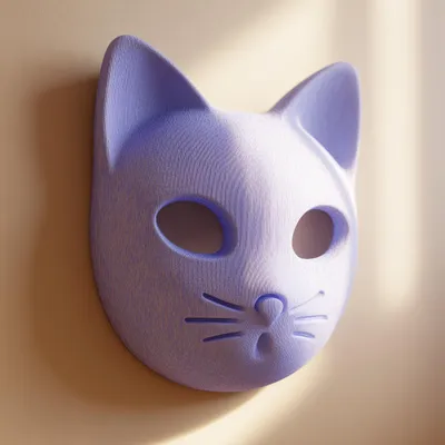 Minimalistisches Katzengesicht als Wanddekoration – Decords, Produktansicht 1