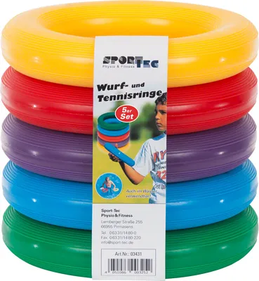 Produktbild von Wurf- und Tennisringe ø18 cm, 5er Set