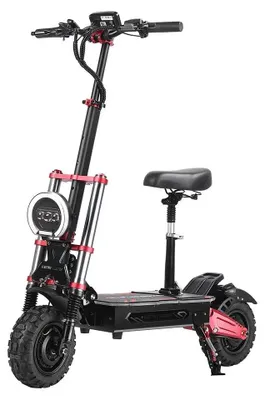 Image de Trottinette électrique - S5 - Double moteur 2 x 3000 W - Tension 60 V - Autonomie 40–60 km - Roues 28 cm - Blanc