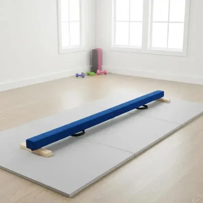 Productafbeelding van Opvouwbare gymnastiek-balansbalken met antislipbasis - Blauw
