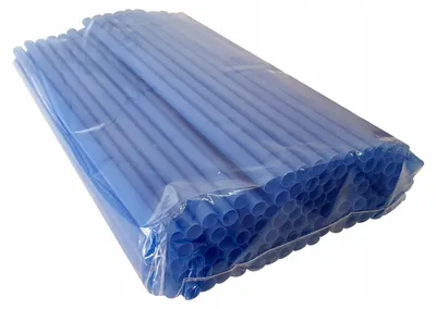 Produktbild von Godan Dicke Blaue Plastikstrohhalme 100 Stück 24cm