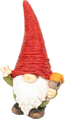 Produktbild von Wichtel 42,5 cm hoch, Weihnachtswichtel aus Magnesia in rot, Gnome