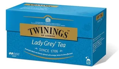 Obrázok produktu pre Čierny čaj, 25x2 g, TWININGS "Lady grey"