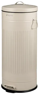 Immagine prodotto di Pattumiera eluno VINTAGE, pattumiera a pedale, capacità 30 litri, in metallo, colore beige