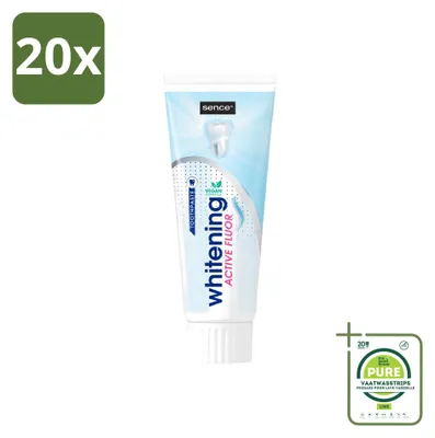 Produktbild von 20 x Sence Whitening Zahncreme mit Fluorid - 75 ml - Großpackung - 20 Stücke