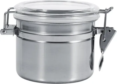 Image de Boîte de rangement de cuisine en acier inoxydable pour sucre, thé et grains de café (S)