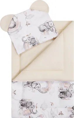 Zdjęcie produktu dla Komplet do łóżeczka bawełniany 100x75 Słoniki / Bocioland