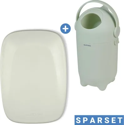 Produktbild von Nattou Wickel-Set mit Wickelunterlage Softy & Windeleimer