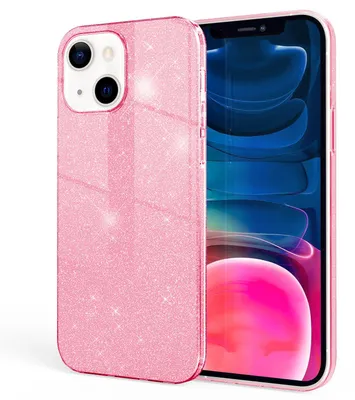 Zdjęcie produktu dla NALIA Wytrzymałe, brokatowe etui na iPhone'a 13 Mini, błyszczące, hybrydowe etui ochronne wzmocnione silikonem, różowe