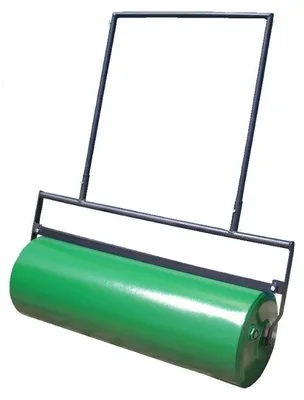 Imagen del producto de Home Care Commerce: Rodillo de jardín de 100 cm - 80 litros, con capacidad para llenarse de agua/arena, rodillo para césped de acero esmaltado, diámetro 32 cm, con tapón de desagüe, para jardín y