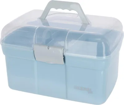 Produktbild von KERBL Pflegebox Blau – 30 x 20 x 19 cm (herausnehmbarer Einsatz /Tragegriff)