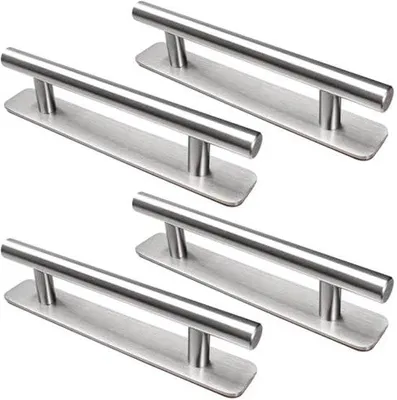 Produktbild von Ultiluxe Selbstklebende Möbelgriffe - 4 Stück - Schrankgriffe - Schubladengriffe - 150 mm - Türgriffe - Ohne Bohren - Edelstahl in Silber