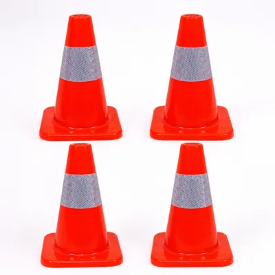 Produktbild von 4er Set Verkehrskegel 30 cm Trainingskegel Pylonen Orange