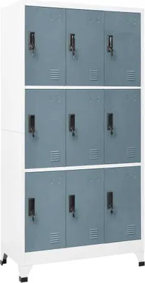 Produktbild von Schließfachschrank Hellgrau und Dunkelgrau 90x45x180 cm Stahl