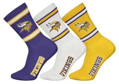 Produktbild von Minnesota Vikings 3pk Crew Socks