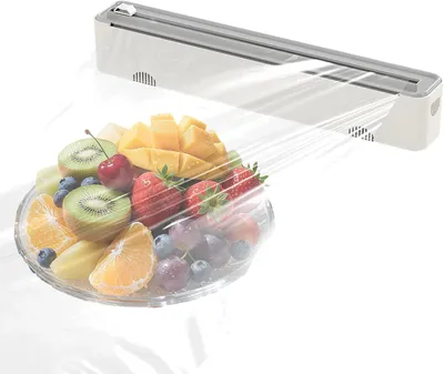 Zdjęcie produktu dla Dozownik do folii i nóż do cięcia - dozownik do folii aluminiowej - dozownik do przezroczystej folii do kuchni - lodówka