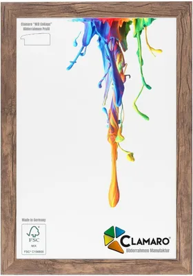 Produktbild von Bilderrahmen Eiche Dunkelbraun 53G Neo Collage CLAMARO nach Maß modern Holz, Größe:90x60